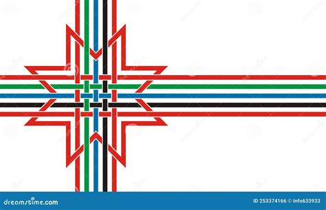 Flag of Uralic Peoples Finno Ugric. Flag Representing Ethnic Group or ...