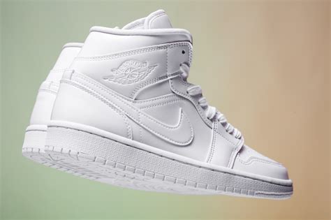 WMNS Air Jordan 1 Mid in Triple White for Spring 2019 - EUKICKS