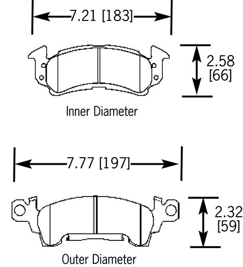 .590 GM DTC-70 Brake Pad - Keyser Manufacturing