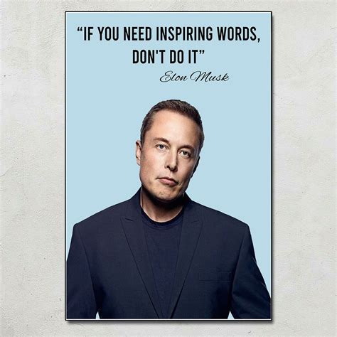 Elon Musk Poster Inspirational Quotes Success Motivation Poster Decor No Frame | eBay