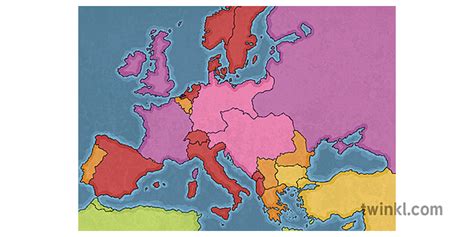 1914 Alliances Map No Text War Countries History Europe First World War