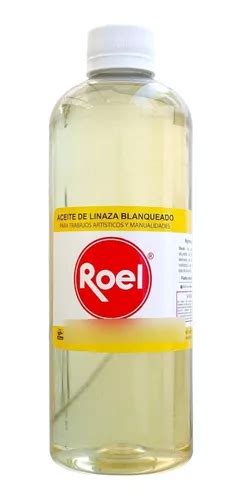 Aceite De Linaza Blanqueado 500ml Medio Pintar Óleo Roel