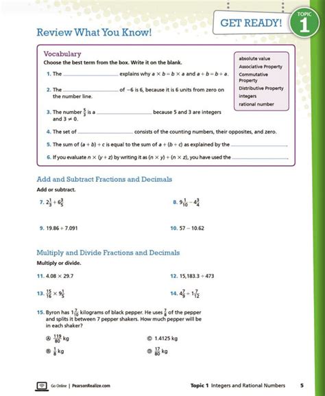 7 Grade Math Curriculum | Common Core Worksheets