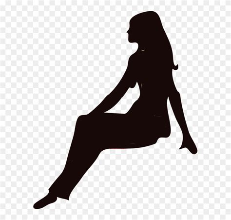 Woman Sitting Silhouette Png - Sitting People Png Silhouette, Transparent Png - 597x720(#146444 ...
