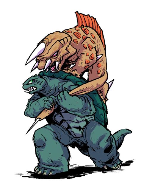 Gamera vs Jiger! by mooncalfe on DeviantArt