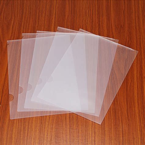 5PCS Clear-A4 Size Plastic Folder Document Storage Office Supplies File ...