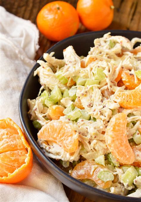 5 Ingredient Mandarin Orange Chicken Salad Recipe - WonkyWonderful