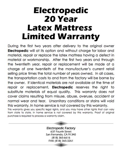 Mattress Warranty