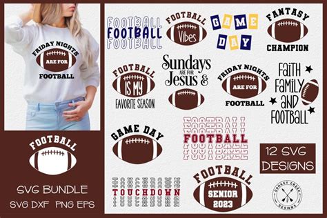 Football SVG Bundle|Football Season Cut Files|School Sports