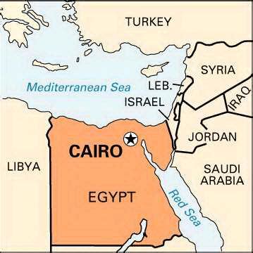 Cairo map location - Map of cairo location (Egypt)