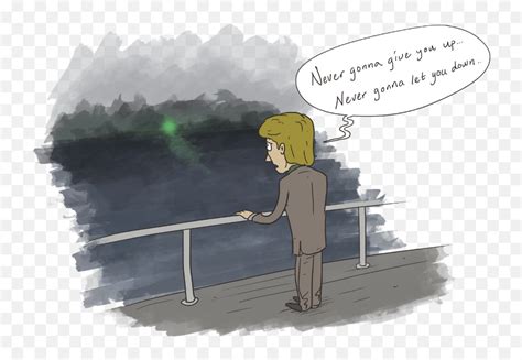 Download The Great Gatsby - Green Light In The Great Gatsby Green Light Gatsby Cartoon Png ...