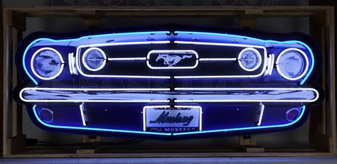 Ford Mustang Grill Neon Sign | Garage Art™