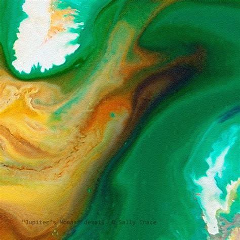 Jupiter's Moons, giclee prints made from the original modern contemporary fluid art painting by ...