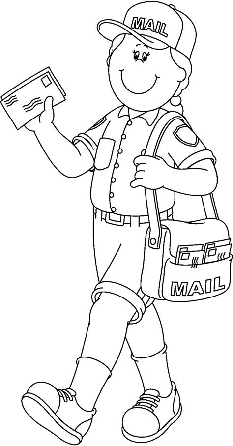 community helpers clipart black and white - Clip Art Library