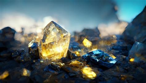 Premium Photo | Precious stones on the ground diamonds