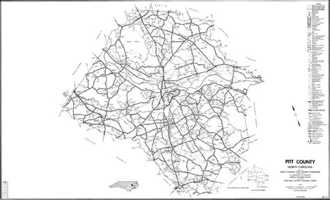 1962 Road Map of Pitt County, North Carolina