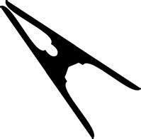 Black Symbol Silhouette Clip Tweezers free vector