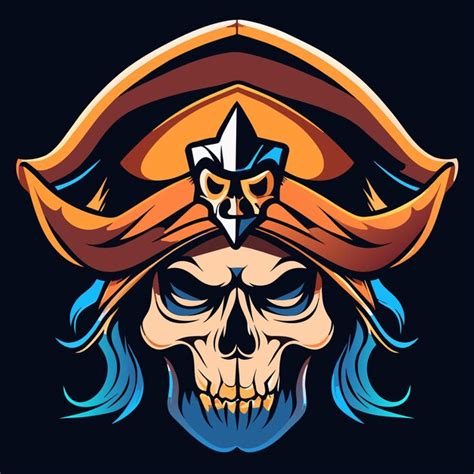 Premium Vector | Stylish pirate skull icon