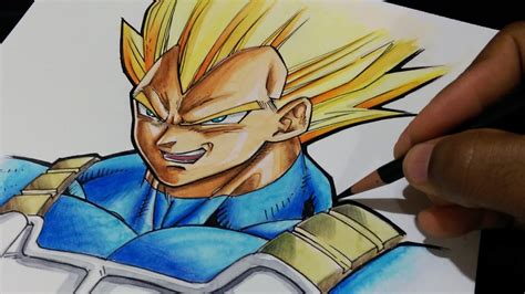 Drawing Vegeta Super Saiyan - Dragon Ball Z - YouTube