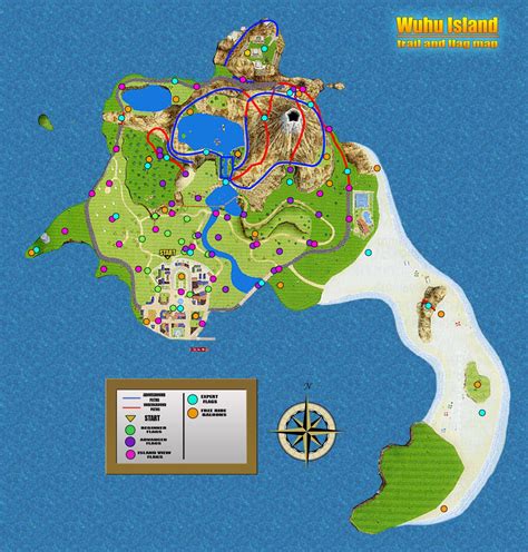 Wii Sports Resort guide map of the MaKa WuHu Island in the island ...