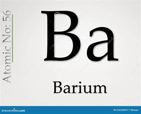 Barium Chemical Element Symbol on Light Background Stock Illustration - Illustration of ...