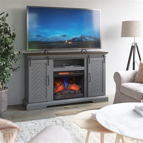 TV stand Gray Electric Fireplaces at Lowes.com