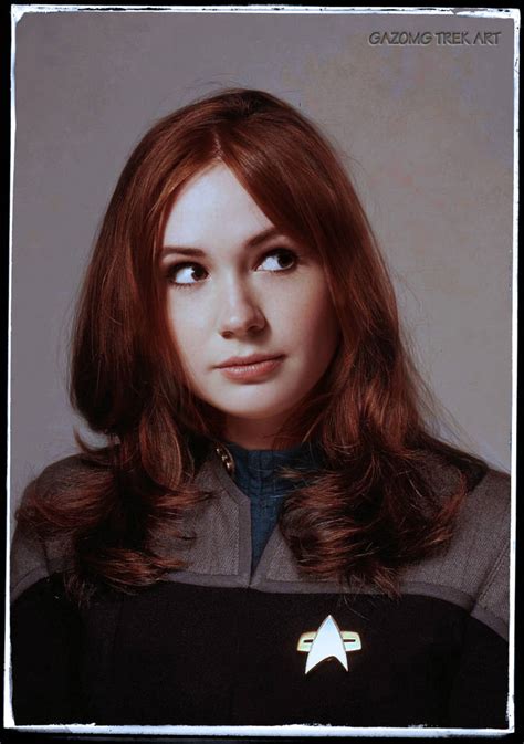 Karen Gillan in Celebrity Star Trek by Gazomg on DeviantArt