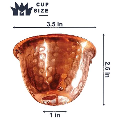 Pure Copper Hammered Cup Rain Chain Replacement Downspout for Gutters ...