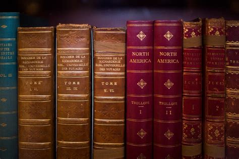 Antique Books on Shelf Royalty Free Photo