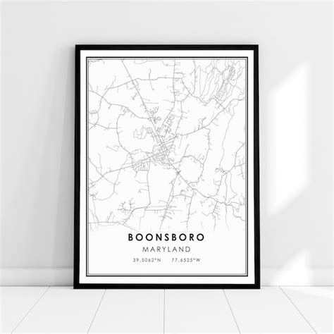 Map of Boonsboro Maryland - Etsy