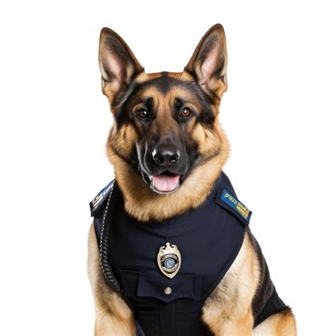 German Shepherd in Police Uniform | Premium AI-generated image