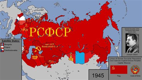Soviet Union Flag Map