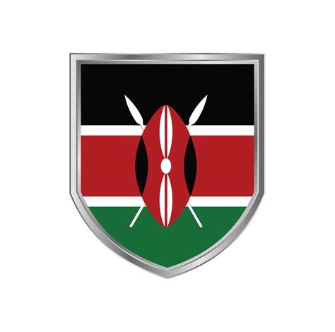 Flag Of Kenya with Metal Shield Frame 5066065 Vector Art at Vecteezy