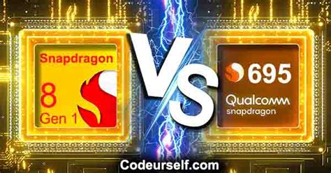 Snapdragon 8 Gen 1 vs Snapdragon 695 AnTuTu, GeekBench