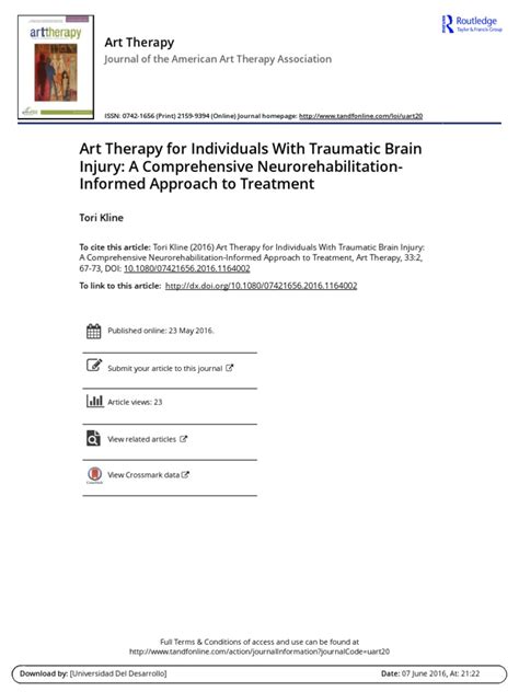 Art Therapy For Individuals With Traumatic Brain Injury A Comprehensive ...