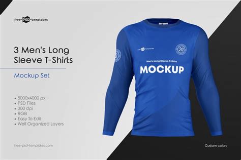 Free Long Sleeve T-Shirt Mockup - mockups design Free t-shirt mockups ...