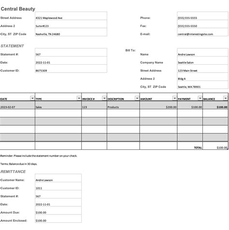 Excel Invoice Templates