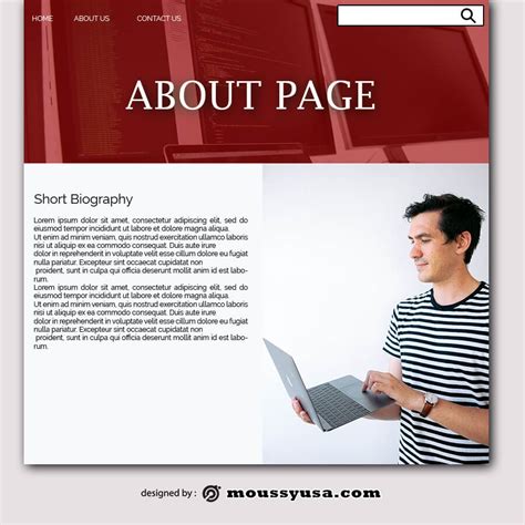 10+ About Page template | Mous Syusa