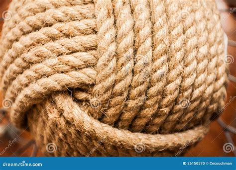 Strands of Rope in a Knot stock photo. Image of detail - 26150570