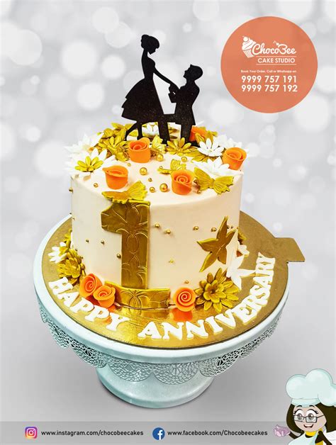 First year Anniversary cake - chocobee