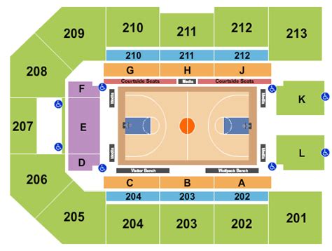 James T. Valvano Arena at Reynolds Coliseum Seating Chart | Star Tickets