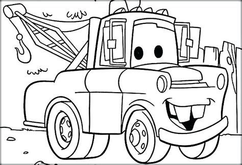 Coloring Pages | Preschool Free Disney Car Coloring Page