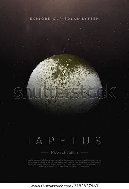 Lapetus Moon Saturn 3d Illustration Poster Stock Illustration 2185837969 | Shutterstock