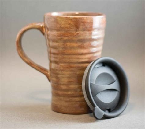 Ceramic Travel mug with lid by apiecebydenise on Etsy