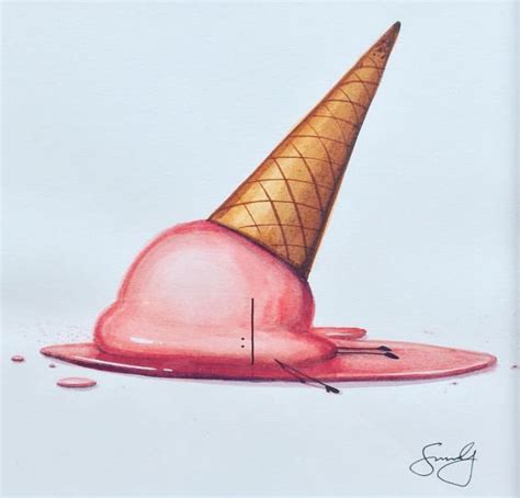 Melting Ice Cream | Ice cream illustration, Ice cream art, Melting ice cream