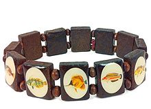 Hawaiian Jewelry - Hawaiian Fish Art Bracelet - Featuring 12 Hawaiian fish images