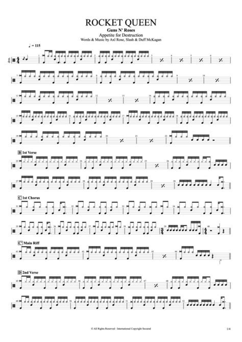 Rocket Queen Tab by Guns N' Roses (Guitar Pro) - Full Score | mySongBook