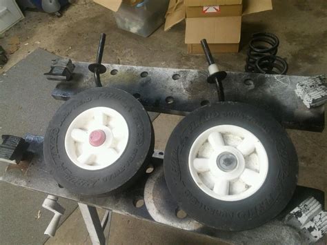 (2) RADIO FLYER Wagon Wheels Original USED Dura Tread swivel wheels | #1816515352