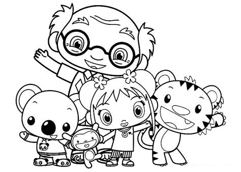 Ni Hao Kai Lan Characters Coloring Page - Free Printable Coloring Pages ...