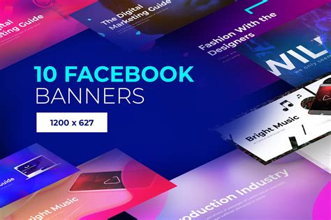 Facebook Post Banners v2 | Social Media Templates ~ Creative Market